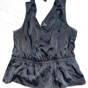 Express Silk Peplum Tank Top